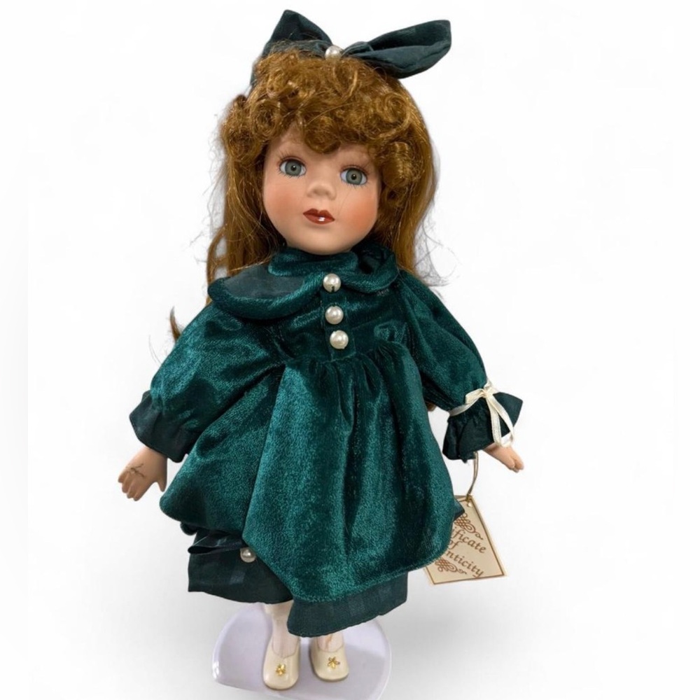 Soft Expressions Vintage Porcelain Doll with stand